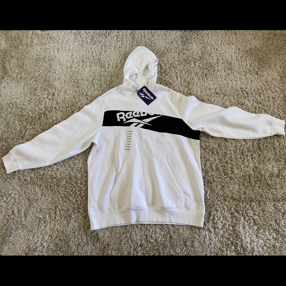 2XL Reebok Classics Hood White and Black New